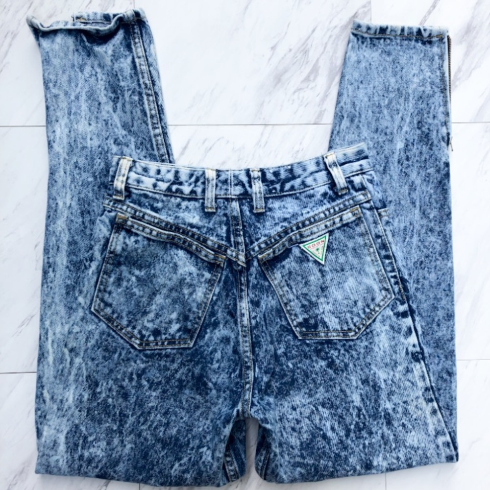 Vintage Acid Wash Ankle Zip GUESS Jeans - Picture 2 of 7